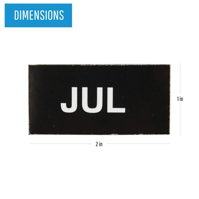 MasterVision Interchangeable Magnetic Board Accessories, Months of Year, Black/White, 2" x 1", 12 Pieces - Image 2